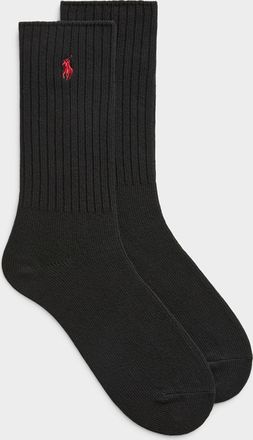 Polo Ralph Lauren Mens Contrast logo ribbed socks