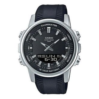Casio Casio Dress Classic Minimalistic Analog Watch Metallic Black Silver AMW-880-1AV