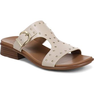 Naturalizer Studded Beach Slide Sandal in Ivory Mist at Nordstrom, Size 8.5