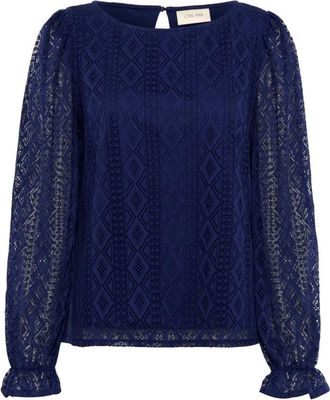 Cream Valerie Blouse - Dames - Blouses - Blauw - 2XL - Overhemden