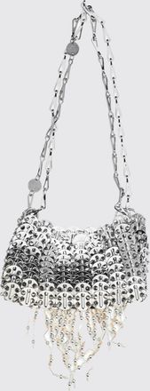 Paco Rabanne Mini borsa 1969 Nano in maglia metallica con frange gioiello