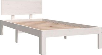 vidaXL Estructura de cama sin colchón madera de pino blanca 90x200 cm Vidaxl