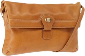 Celine Pre-owned Cross Body Bags, female, Brown, Size: ONE SIZE Pre-owned Vintage Leather Cross Body Bag