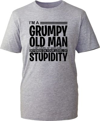 Generic Im A Grumpy Old Man T-Shirt Funny Sarcastic Joke Stupidity Gift for Grandpa Gift Tee Top (H Grey, M)