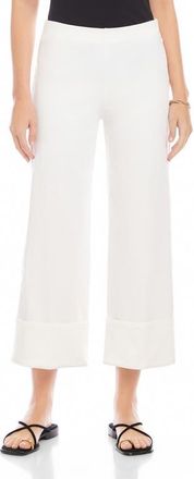 Fifteen Twenty Regina Cuff Crop Wide Leg Pants in Off White at Nordstrom, Size X-Small