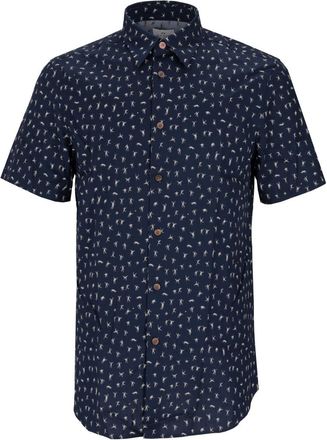 Paul Smith Navy Blue Tailored Printed Shirt