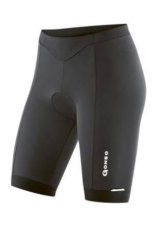 Gonso Fahrradhose GONSO Fortuna, Damen, Gr. 34, Normalgr&ouml;ssen, schwarz, 80% Polyester, 20% Elastan, Hosen Fahrradhose, kurze Damen Radlerhose mit Sitzpolste