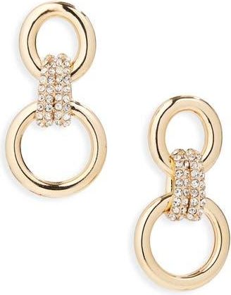 BaubleBar Pav&eacute; Link Drop Earrings in Gold at Nordstrom Rack