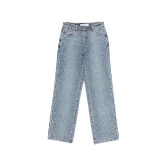 Self Portrait Straight Jeans, female, Blue, Size: W25 Straight Jeans