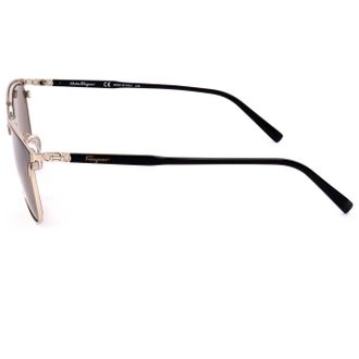 Ferragamo Preloved - Ferragamo Mens 54 Mm Havana Gold Sunglasses Sf180s-271 One Color