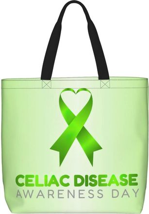 Generic Women Handbag Celiac Disease Awareness Tote Bag Large Capacity Reusable Ladies Purse, For Holiday, Daily, Graduation, Wedding, Gym