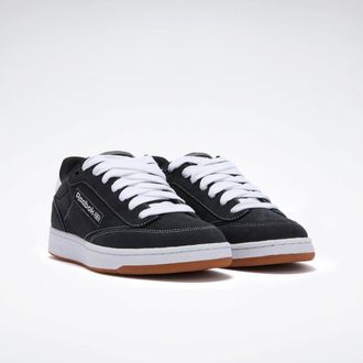 Reebok Classic Sneaker REEBOK CLASSIC CLUB C BULC CLN, Damen, Gr. 36,5, schwarz-weiss (washedschwarz, schwarz, wei&szlig;), Leder, Synthetik, Schuhe Sneaker