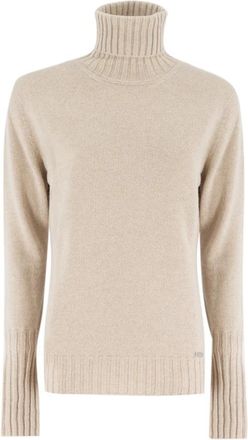 Kiton Kasjmier Coltrui Sweater - Dames - Cashmere truien - Beige - L - Kasjmier - Truien & Vesten