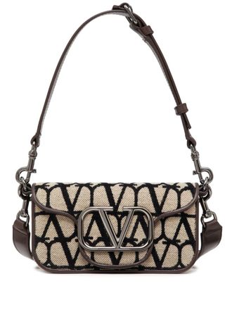 Valentino Garavani Borsa a spalla Loc&ograve; Toile Iconographe mini - Toni neutri