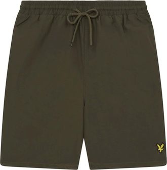 Lyle & Scott Badmode, Heren, Groen, L, Polyester, Plain Swim Shorts