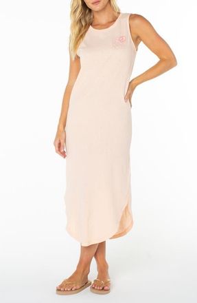 Roxy Peace Waves Wildflower Tank Midi Dress in Tropical Peach at Nordstrom, Size Xx-Large