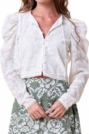 Cleobella Odeal Puff Shoulder Top In White