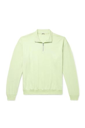 Auralee Wool-Blend Jersey Half-Zip Sweatshirt