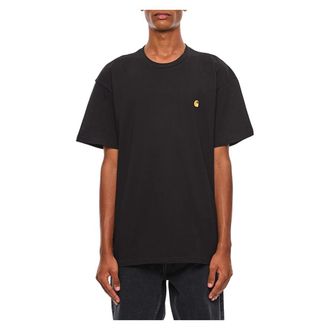 Carhartt Work in Progress Carhartt Wip, T-Shirts, male, Black, Size: XL Chase T-Shirt