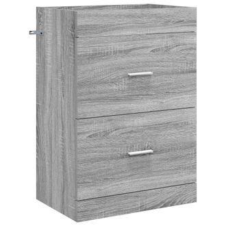 vidaXL Gabinete De Ba&ntilde;o Debajo Del Lavabo Sonoma Gris Vidaxl