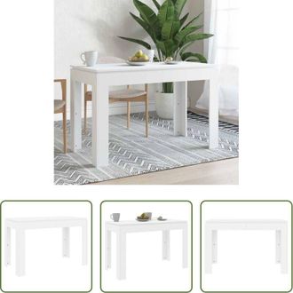 vidaXL Tavolo da pranzo bianco - Tavolo da Pranzo Bianco 120x60x76 cm in Legno Multistrato