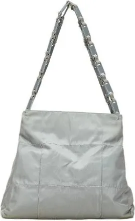 Prada Pre-owned Tote Bags, female, Gray, Size: ONE SIZE Pre-owned Leather prada-bags