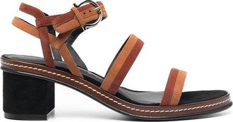 Ferragamo Two-Tone Leather Sandals, Size 8
