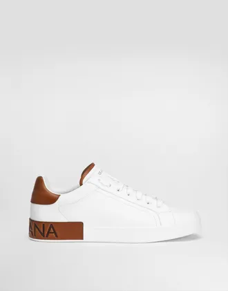 Dolce & Gabbana Calfskin Portofino Sneakers - Man Sneakers White 40.5