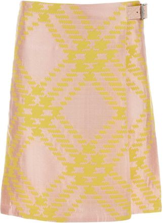 Burberry Embroidered Cotton Blend Skirt