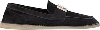 Dolce & Gabbana Stijlvolle Loafers - Heren - Loafers - Blauw - 41 EU - Leer - Schoenen