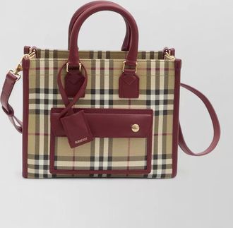 Burberry freya check mini tote bag