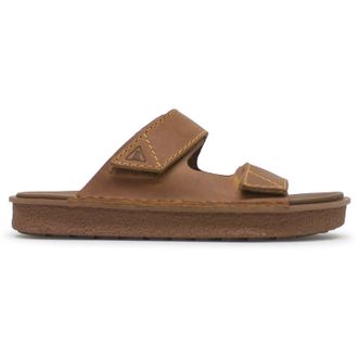 Clarks Litton Strap Leather Mens Comfort Sandals - Tan - Size:UK 8.5