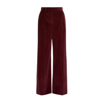 Max Mara Dames, Broeken, Rood, Maat: S Katoen