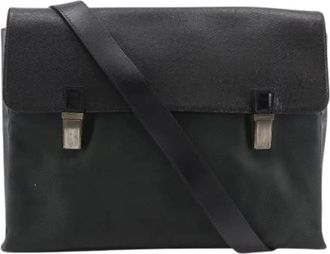 Louis Vuitton Pre-owned Cross Body Bags, male, Black, Size: ONE SIZE Pre-owned Taiga Leather Shoulder Bag