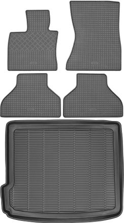 OEM Juego De Alfombrillas De Goma Para Coche Y Alfombrilla Para Maletero Para Bmw X5 E70 Suv (2007-2013)