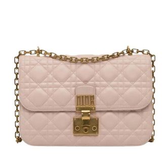 Dior Pre-owned Quilted Crossbody Bag - Dames - Pre-owned - Roze - Maat: ONE Size Leer