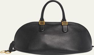 Balenciaga Bolero Medium Leather Bowling Bag