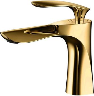 OEM Grifo Mezclador De Lavabo De Lat&oacute;n Chapado En Oro