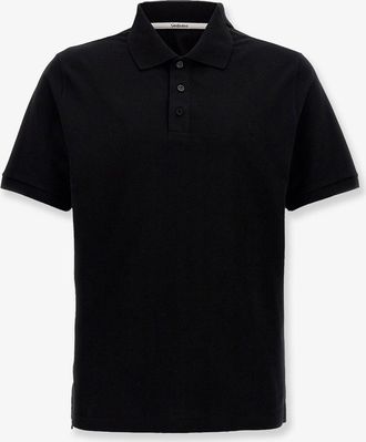 Saint Laurent Polo in misto cotone con ricamo Cassandre - SAINT LAURENT - gender_Man