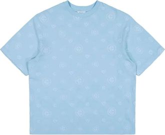 Casablanca Blades Oversized T-shirt met korte mouwen - Heren - T-shirts - Blauw - M - Katoen - Tops