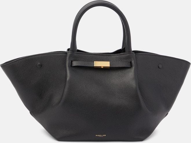 New York Midi leather tote bag
