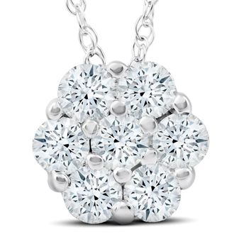 Pompeii3 1Ct Diamond Pendant 14k White Gold