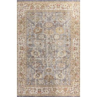 Jonathan Y Designs Alba Modern Faded Peshawar Area Rug in Gray/ivory at Nordstrom, Size 5Ft 0In X 8Ft 0In