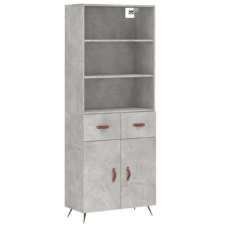 Berkfield Home Highboard Concrete Grey 69.5x34x180 cm Engineered Wood