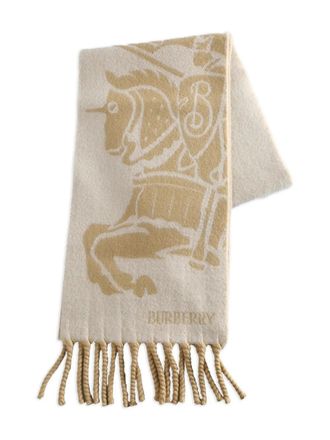 Burberry Sjaal met logo - Beige