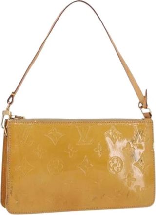 Louis Vuitton Pre-owned Vintage Accessory Pouch - Dames - Vintage Clutch - Beige - ONE Size - Leer - Vintage