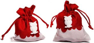 Trade Shop Trade Shop - Sacchetti Porta Confetti Bomboniera Con Gessetto In Vari Colori Per Cerimonia - Rojo