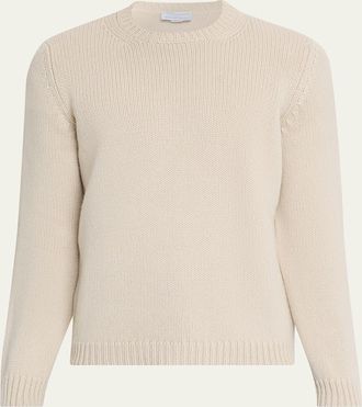 Anderson & Sheppard Mens Plain Knit Cashmere Crewneck Sweater