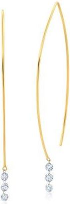 Graziela Floating Diamond Earrings in Yellow Gold at Nordstrom