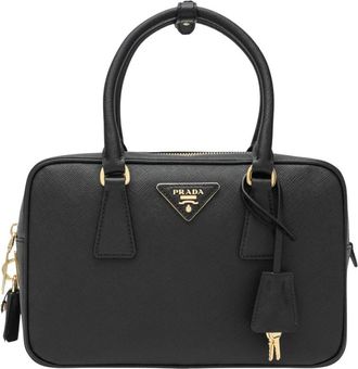 Prada Borsa a Mano - Dames - Handtassen - Zwart - ONE Size - Leer - Tassen